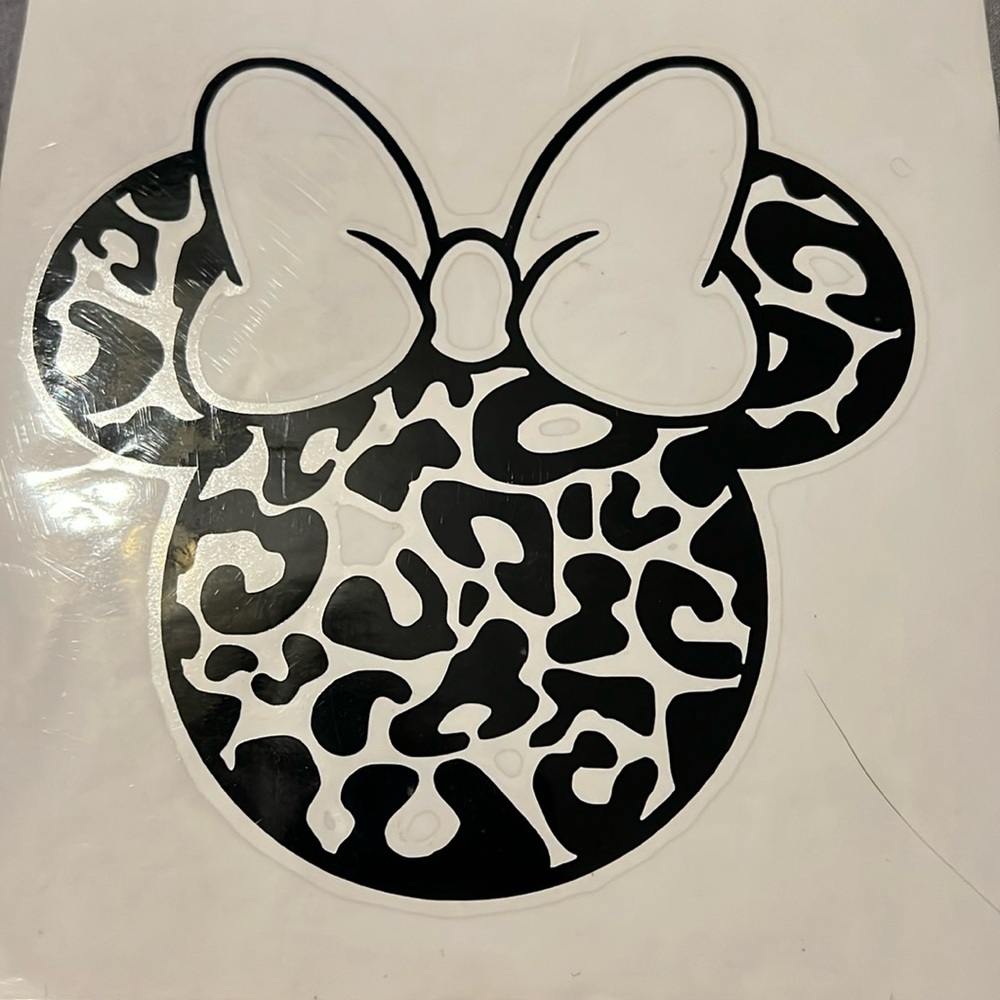 Minnie car decal in black